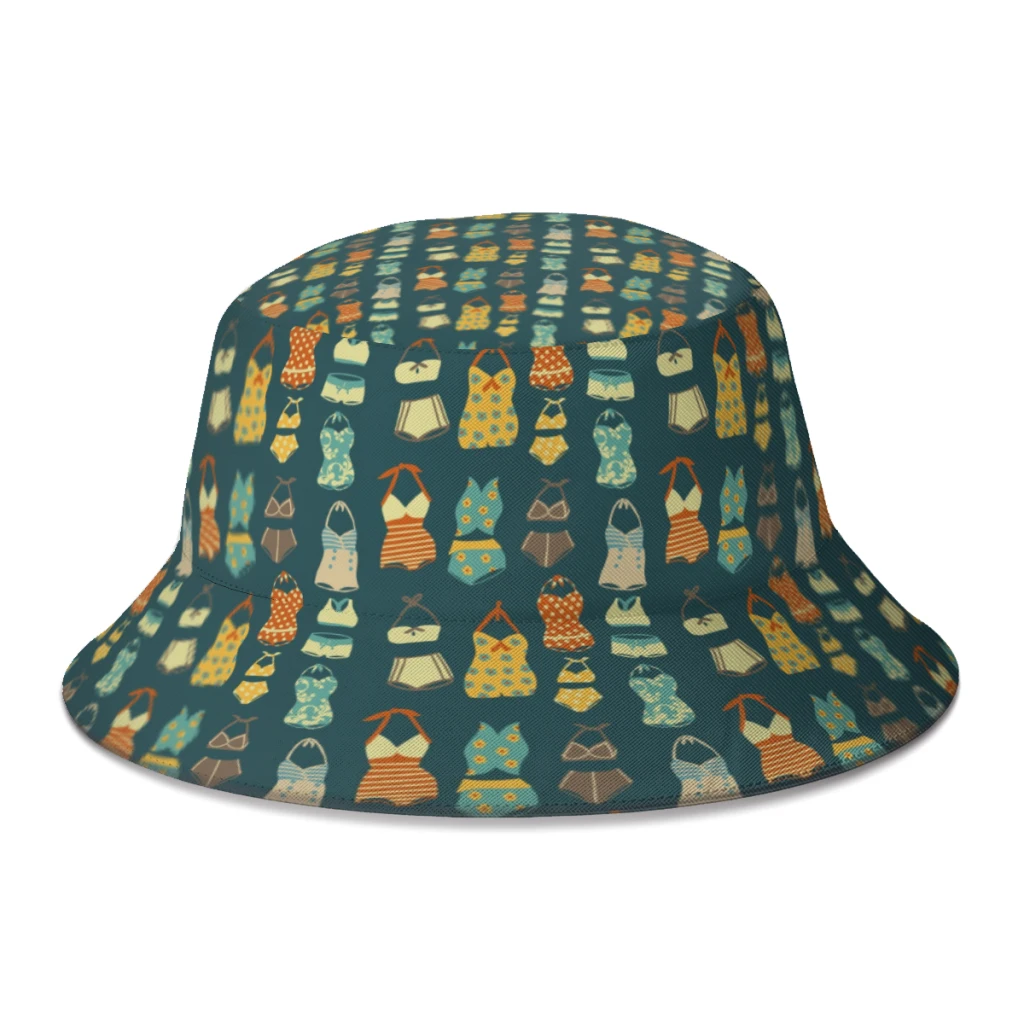 

Summer Unisex Fashion Bucket Hat Vintage Beach Swimsuits Women Men Fishing Hats Autumn Outdoor Travel Fedoras Cap for Bob