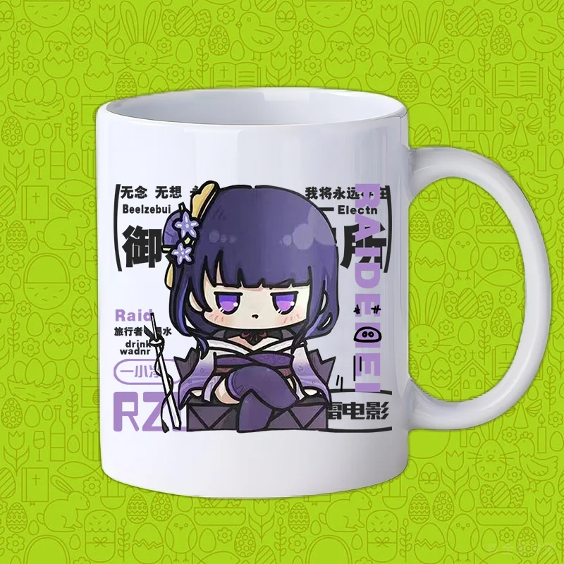 

Аниме игра Genshin Impact Cos Shenhe Eula Arataki beelмую zebul Yelan Klee Keqing и т. д. 9,6x8 см кружка с крышкой в подарок