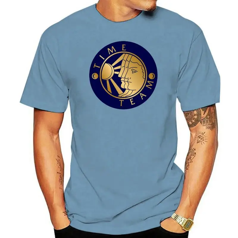 

Time Team British Tv Show Tony Robinson Men'S T-Shirt Black And White Popular Tagless Tee Shirt