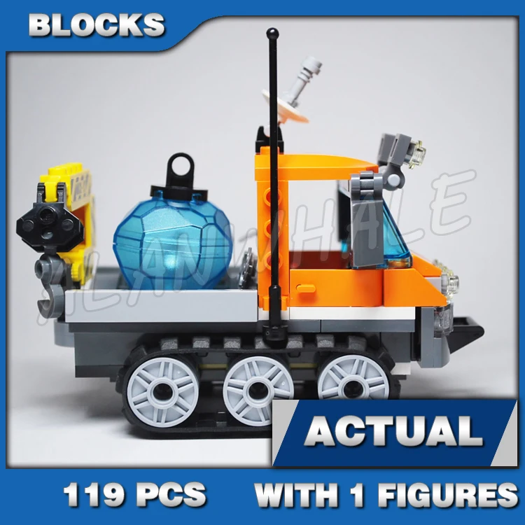 

119pcs Arctic Ice Crawler Explorer Rotating Crane Blue Crystal 10438 Model Building Blocks Sets Compatible With Bricks