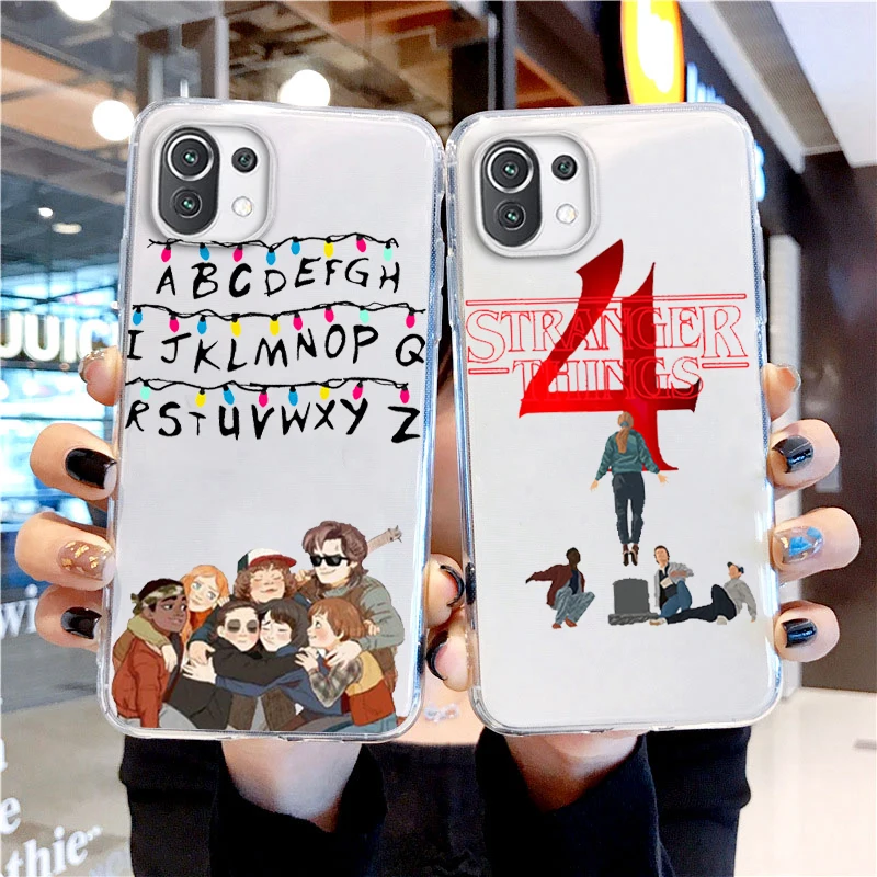 

Hot Stranger Things Season 4 Phone Case For Xiaomi Mi 12X 12 11 11T 11i 10T 10 Pro Lite Ultra 5G 9T 9SE 8 A3 Transparent Cover