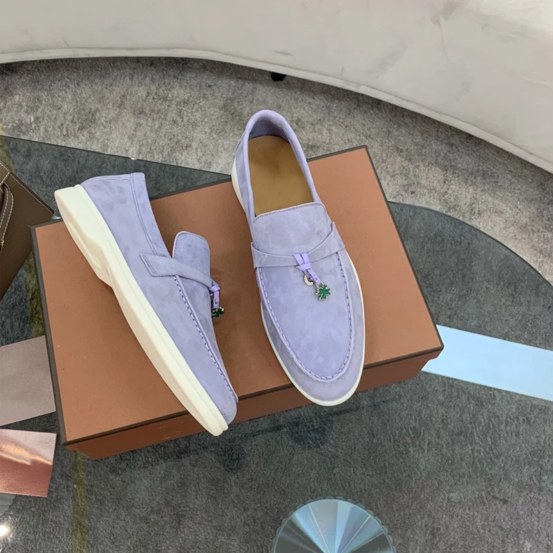 

Hot Sale Luxurious Design Spring Autumn Men Women Flat Shoes High-Quality Causal Moccasin Comfortable Mules lazy shoes