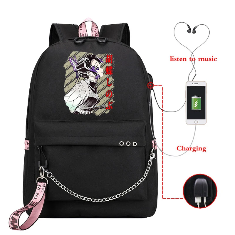 

Demon Slayer Anime School Bags Canva Bag Cool Print Hot Fashion Sutdent School Bags Funnny Mangga Demon Slayer Design Backpacks