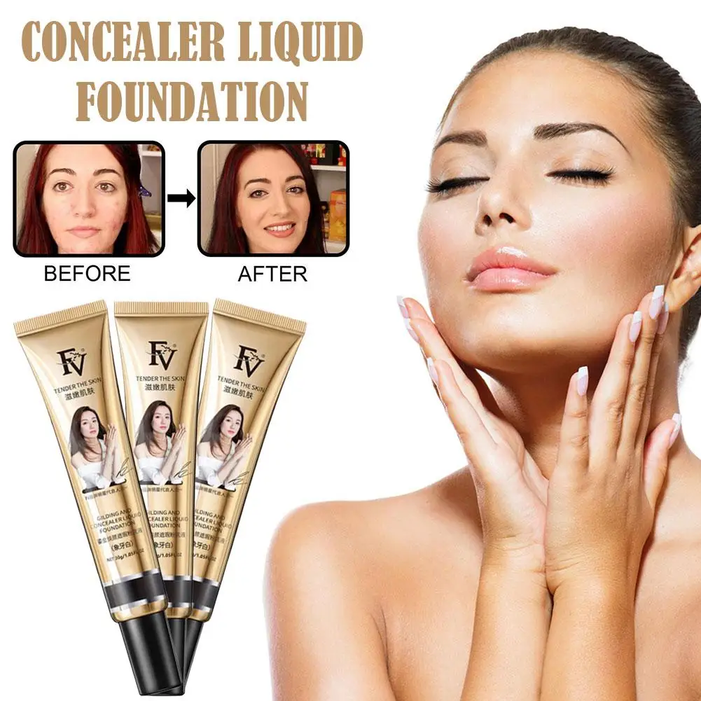 

FV Concealer Foundation Full Coverage Foundation Concealer Lasting Nude Makeup Moisturizing Long-lasting Primer Base Concealer