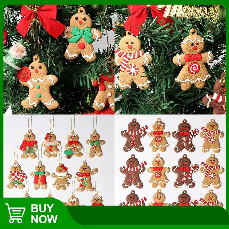 

12PCS/Set Christmas Tree Ornament Family Xmas Tree Doll Hanging Pendant Navidad 2020Xmas Tree Ornament Decor Ornament Kids Gifts