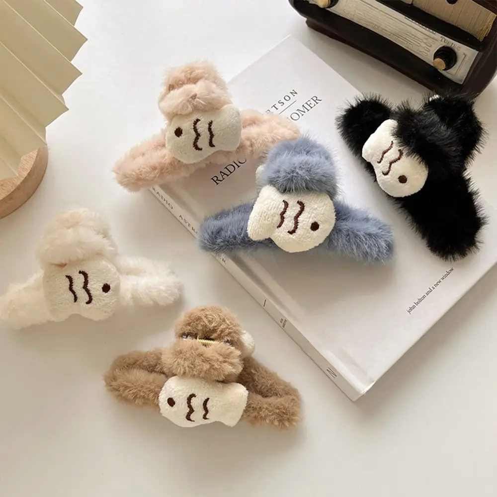 1pc Plush Shark Clip Korean Style Hair Clip Hair Accessories Fish Hair Claw Hair Crab Clip Headdress For Girls