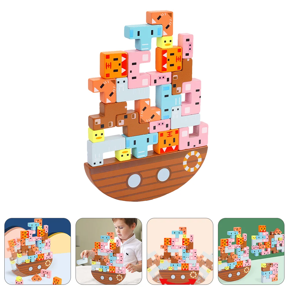 

1 Set Wooden Balanced Stacked High Block Kids Stacking Games Stacking Toys