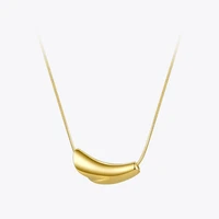 enfashion cute horn pendant necklace women fashion jewelrys gold color stainless steel flower petal choker necklaces 2020 p3131
