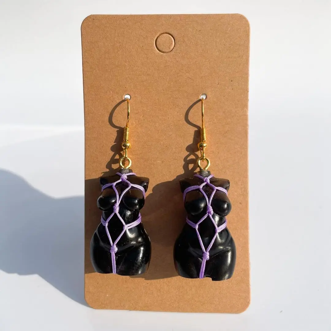 Серьги-Подвески ручной работы маленькая богиня шибари атена | Бондажные серьги