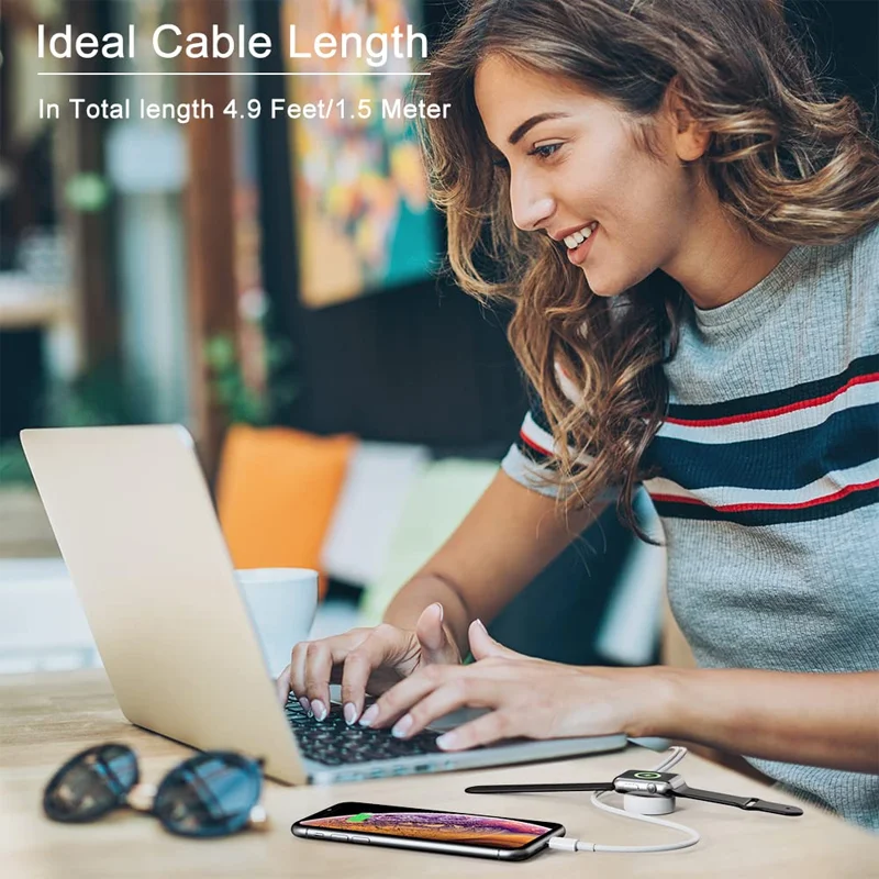 Charger Cable for Apple Watch Series 8 7 6 5 4 3 SE USB 3 in 1 Fast Portable Charging Cord for iPhone 14/13/12/11/10/Max/Airpods