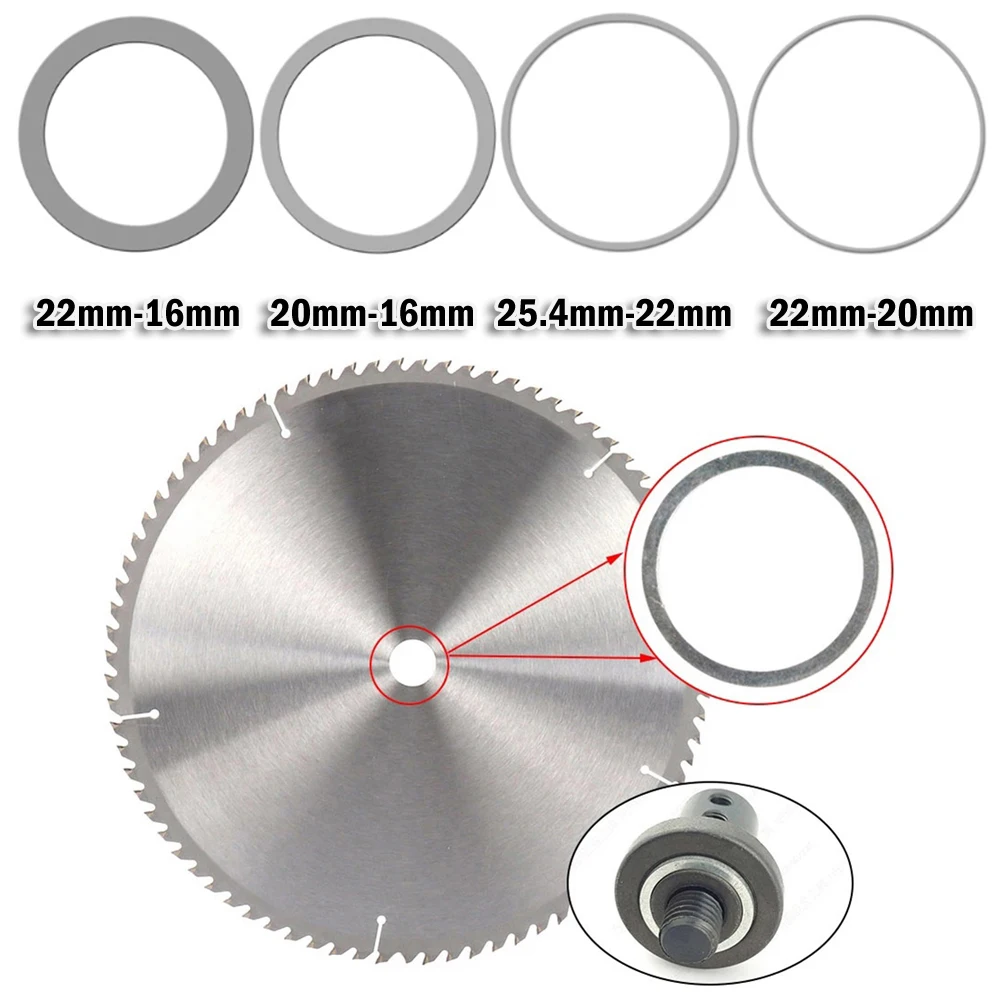 

4 Pcs Circular Saw Ring 16/20/22mm Innner Dia Metal For Circular Saw Blade Reduction Ring Conversion Ring Grinder Accessories