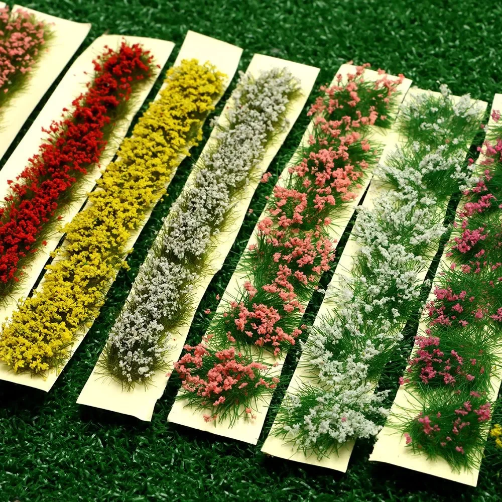 

Miniature Garden Decor Static Scenery Model Landscape Wargame Grass Tufts DIY Building Layout Sand Table Flower Cluster