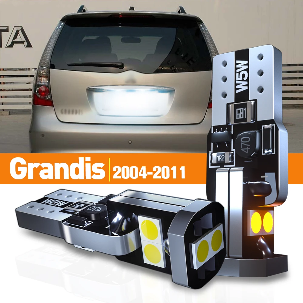 

2x LED License Plate Light For Mitsubishi Grandis 2004 2005 2006 2007 2008 2009 2010 2011 Accessories Canbus Lamp