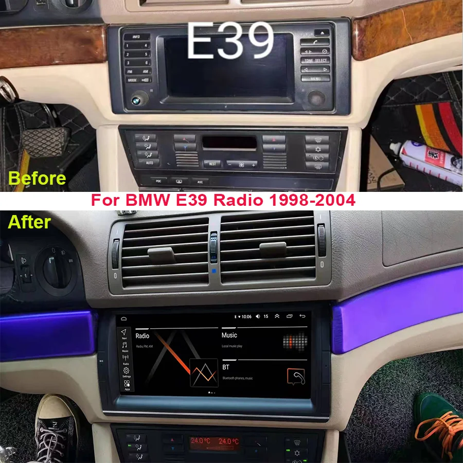 

Автомобильный радиоприемник для BMW E39 1998-2004 Android экран Carplay Авто Стерео GPS навигатор 4G Мультимедийный видеоплеер