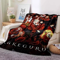 cartoon kakegurui flannel throw blanket fashion cute anime fluffy blanket for bed sofa travel camping children and adults gift