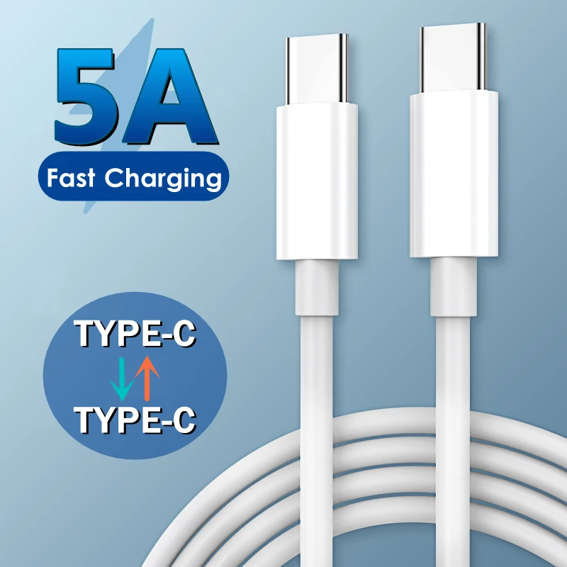 Кабель USB Type-C на USB Type-C, 5 А
