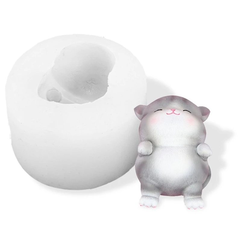 Форма для свечи утолщенная 3D трехмерная силиконовая форма свечей в виде кошки