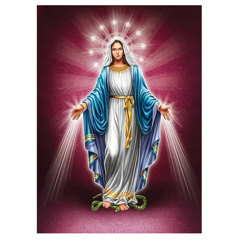 

Дева Мария, алмазная живопись 5D, своими руками, религиозная икона, картина, мозаика, вышивка крестиком, украшение для дома