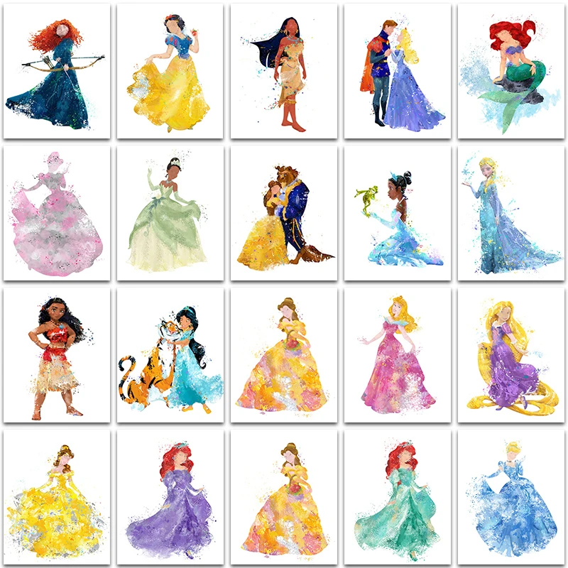 

5D DIY Diamond Painting Disney Princess Rapunzel Frozen Home Decor Full Square&Round Diamond mosaic embroidery Cross stitch Gift