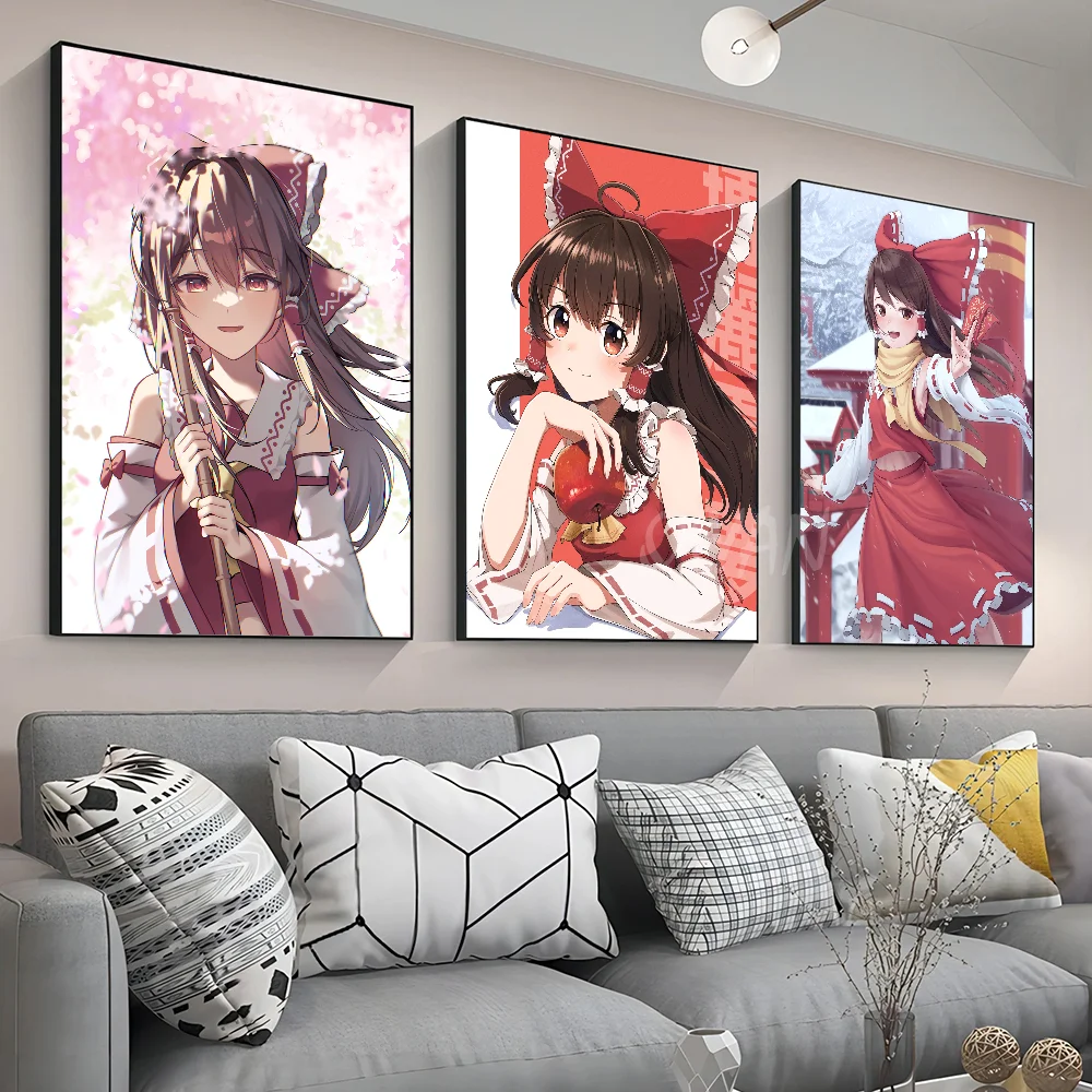 Hakurei Reimu Touhou Project Series плакат наклейки художественные настенные фрески Декор