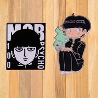 a0365 mob psycho 100 enamel pin anime pins badges on backpack cute thing accessories jewelry manga gift brooches lapel badge