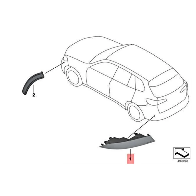 Фото Отражатель левого заднего бампера с противотуманной фарой 63147442305 для BMW X7 G07 2018-2022 40IX 30DX M50IX Рефлектор противотуманной фары в сборе №5