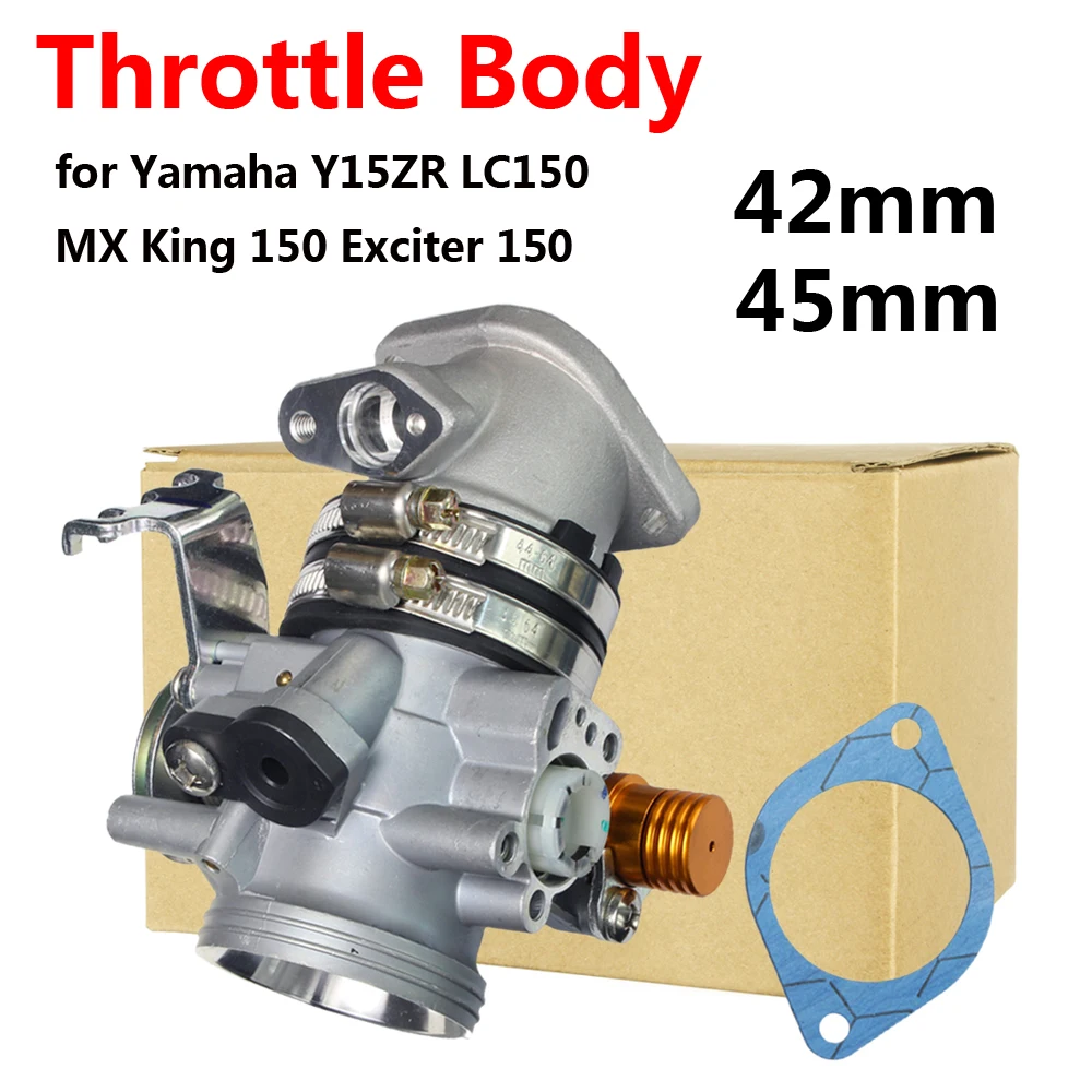 

Гоночный (двойной инжектор) корпус дроссельной заслонки 42 мм 45 мм подходит для Yamaha Y15ZR/LC150/Exciter RC/MX King 150/Exciter 150