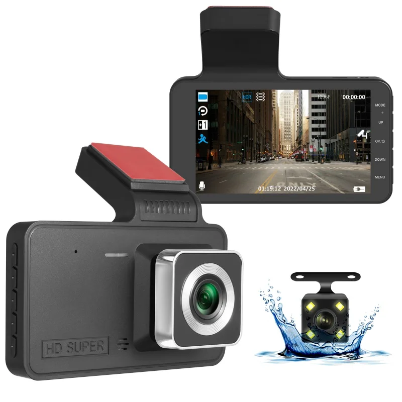 

4.0In Dash Cam Car DVR HD 1080P Dash Camera Dual Lens Video Recorder Black Box Cycle Dashcam Mirror Driving Recorder