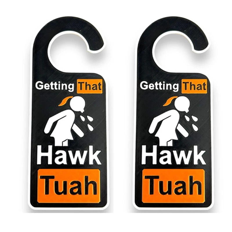 BEAU-2PCS Ястреб Туа Дверная вешалка Забавная дверная ручка Вешалка Gettingthat Hawk Tush