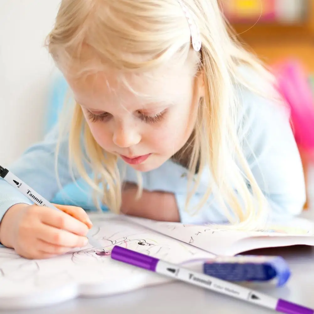 

1 Pcs Art Markers Watercolor Brush Pen Double Manga Sketch Marker Pens For Drawing Art Supplies Paint Dual Tip Pen V3j4