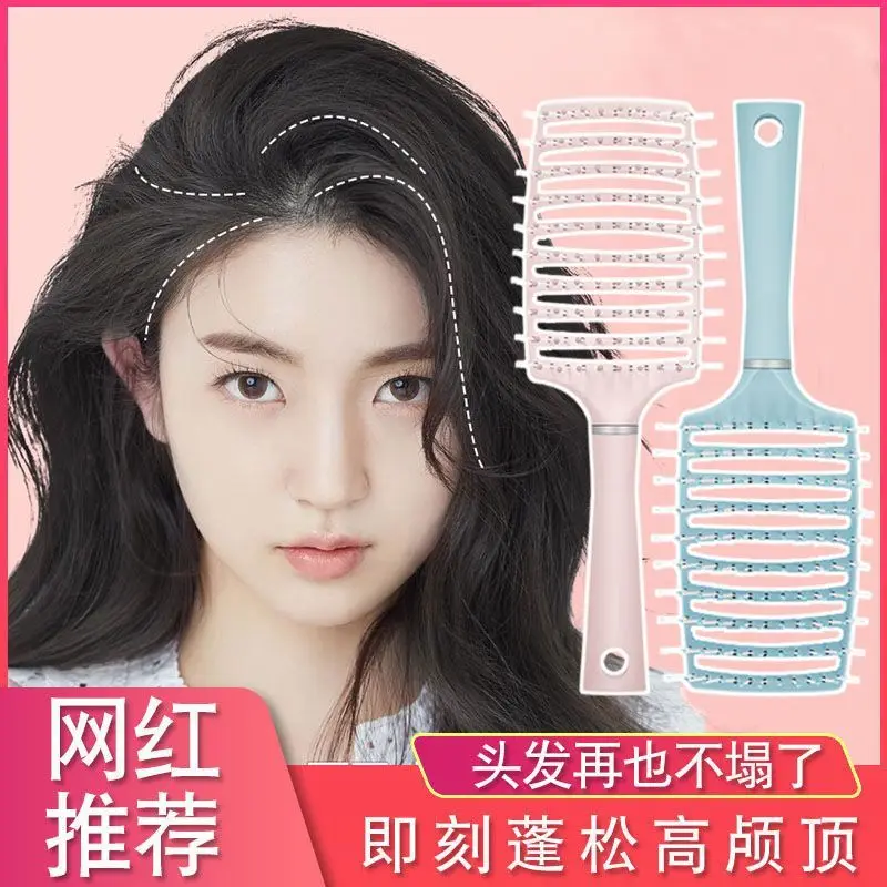 

Fleeciness modelling artifact arc high parietal greater curvature female male curly hair comb ribs wide tine shunfa massage comb