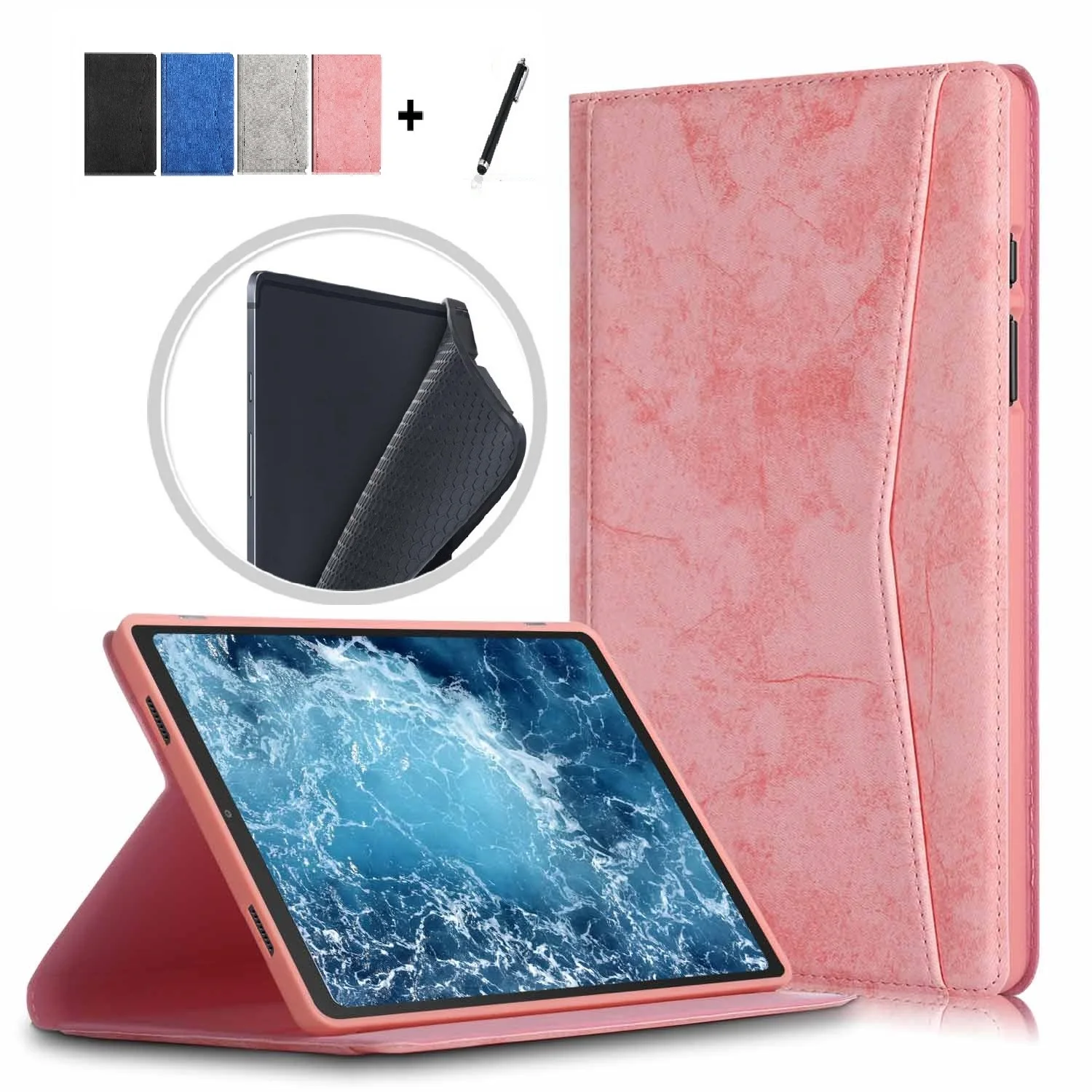 

Ultra Slim Case for Samsung Galaxy A7 2020 10.4 inch with Soft PC Back Stand Cover for SM-T500 SM-T505 SM-507 with Free stylus