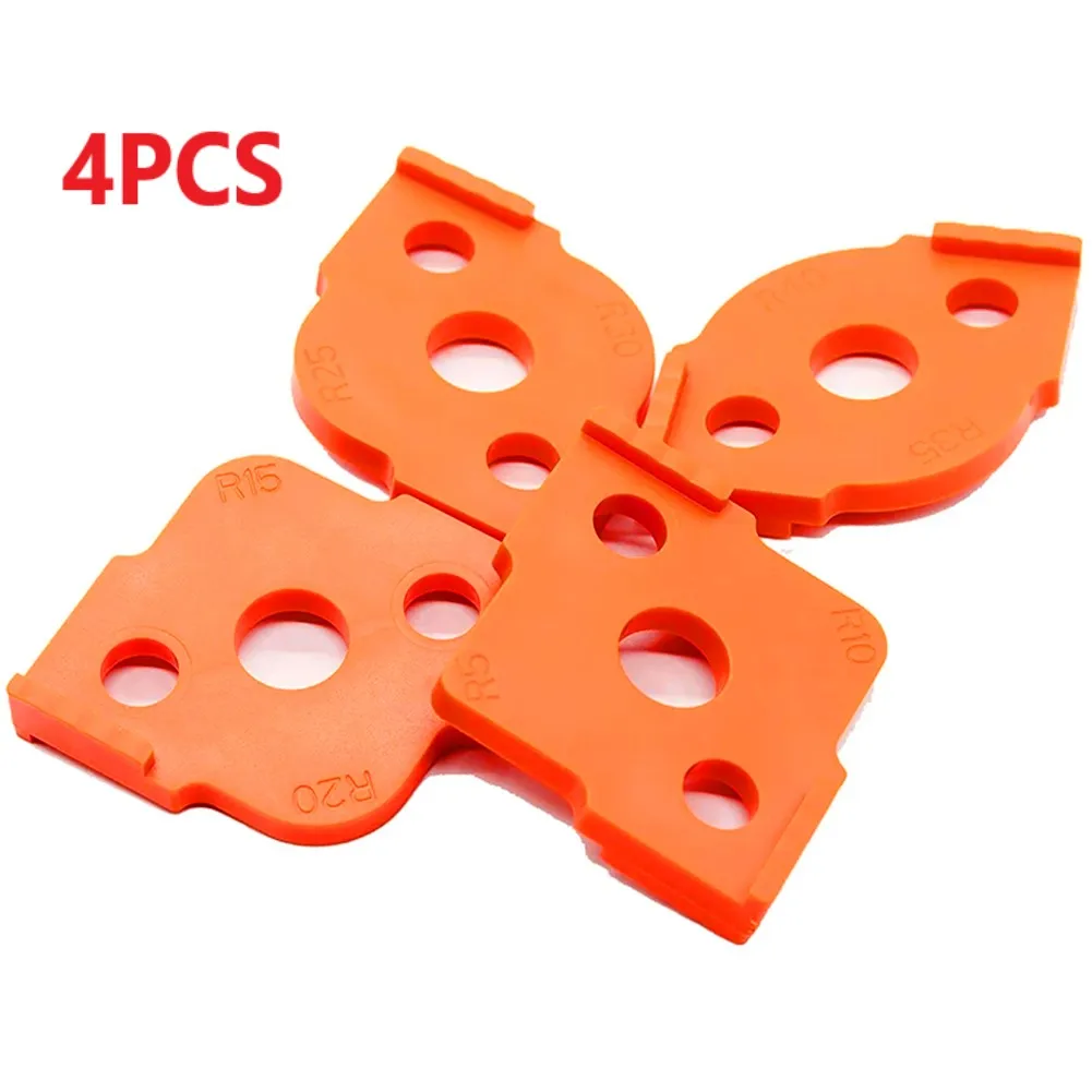 

4PCS Radius Router Templates Jig Radius Corners Trimming Router Bit Templates Woodworking Tools Half Fillet Quick Locator