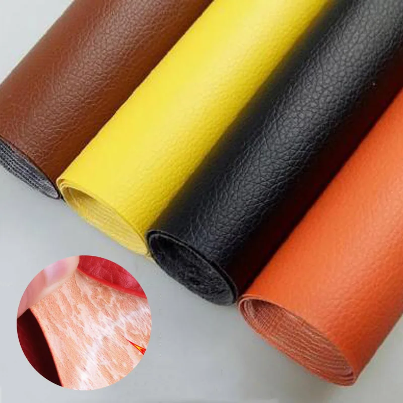 Parche de tela de cuero sintético para reparación de sofá, Pegatina autoadhesiva sin planchado, parches de tela de cuero para álbum de recortes, 50x137cm