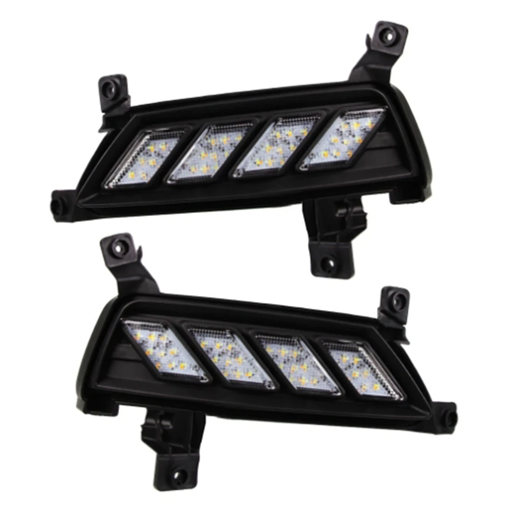 

Автомобильные светодиодные дневные ходовые огни DRL для MG ZS 2017 2018 2019, индикатор поворота, противотуманная фара, белый желтый синий свет