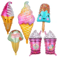 2 4 pcs giant donut ice cream helium foil balloons cone popsicle hawaii girl birthday baby shower party decorations