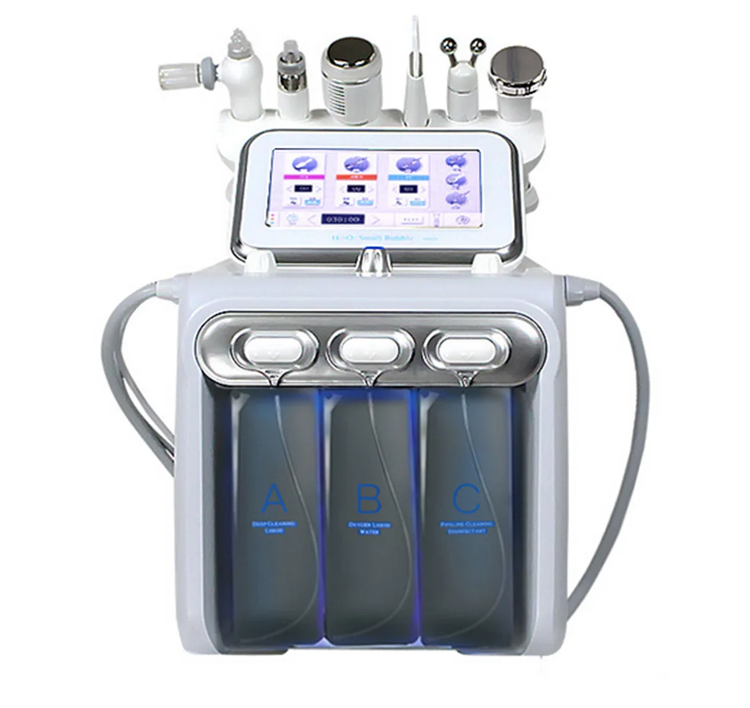 

6 in1 H2-O2 Hydro Dermabrasion RF Bio-lifting Spa Hydra Facial Microdermabrasion Machine Water Peeling Beauty Equipment