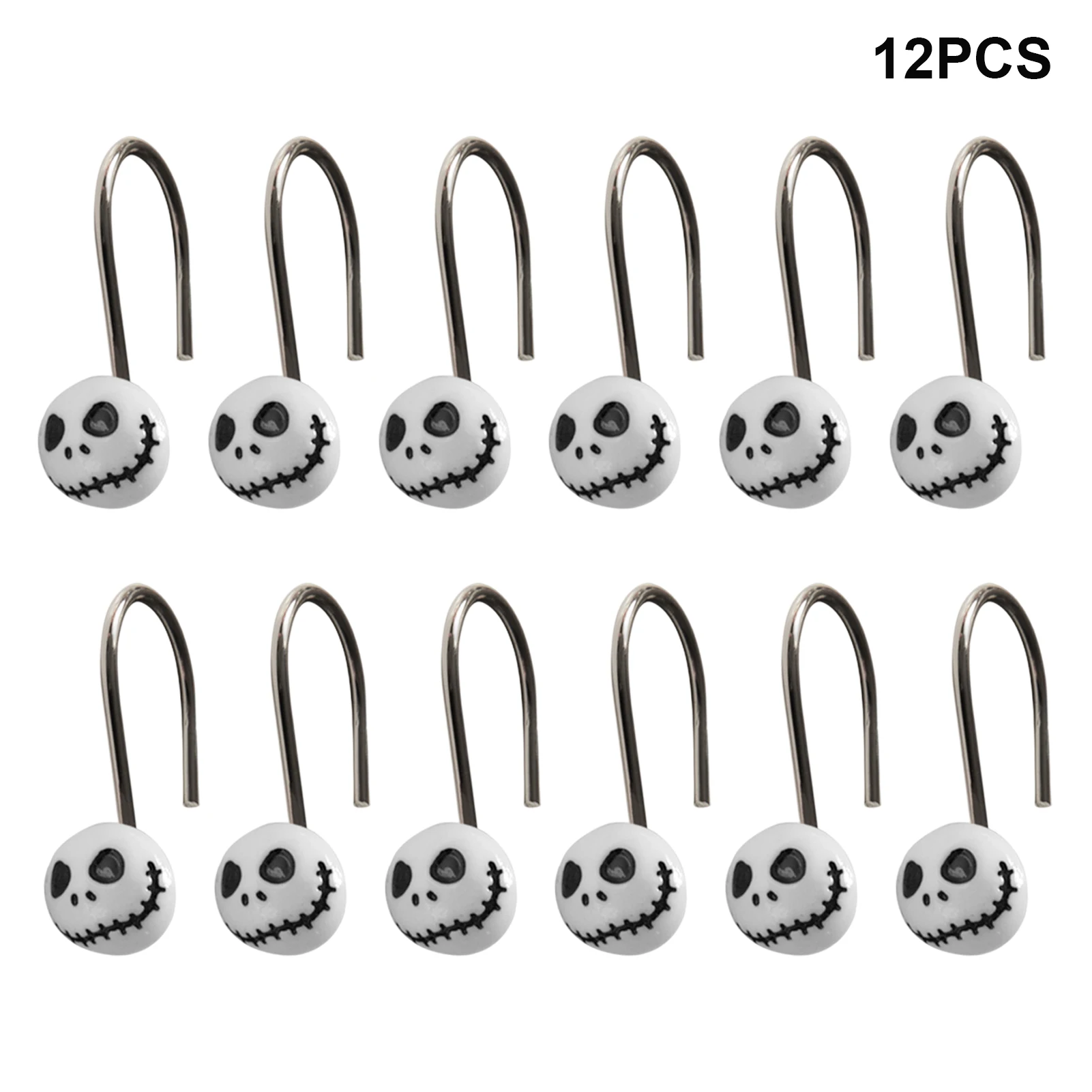 

12 шт. Простые в установке современные занавески для душа из нержавеющей стали Прочный S-образный мультяшный Многофункциональный