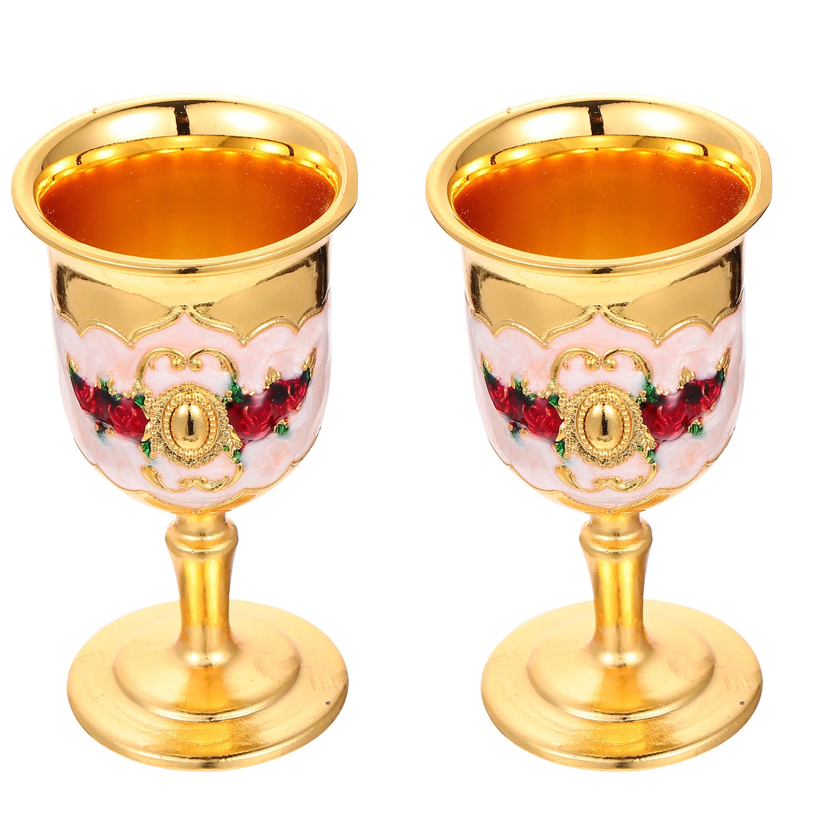 

2Pcs Decorative Goblets High End Cups Household Retro Goblets Holder