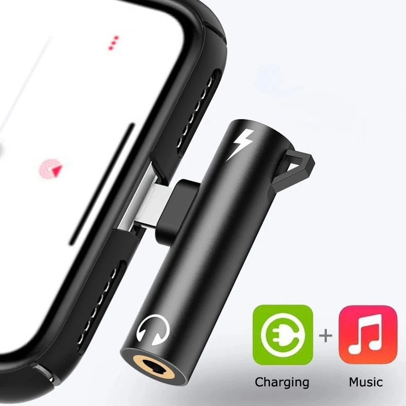 2 IN 1 Audio Headphone Charging Dual Adapter Splitter  3.5mm