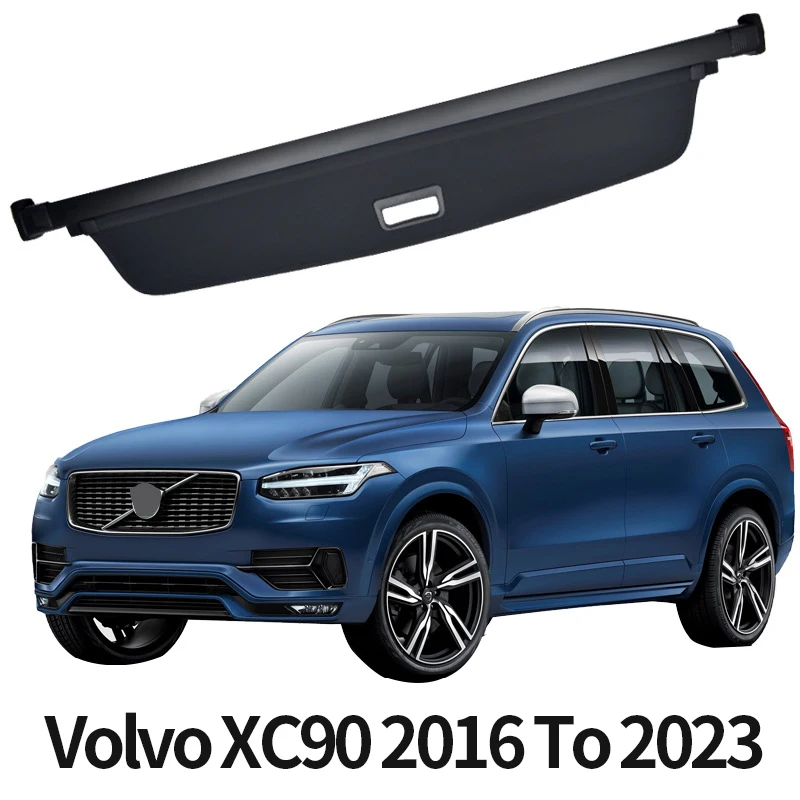 

Trunk Cargo Cover For Volvo XC90 2016 To 2023 Security Shield Rear Luggage Curtain Partition Privacy Car Accessories