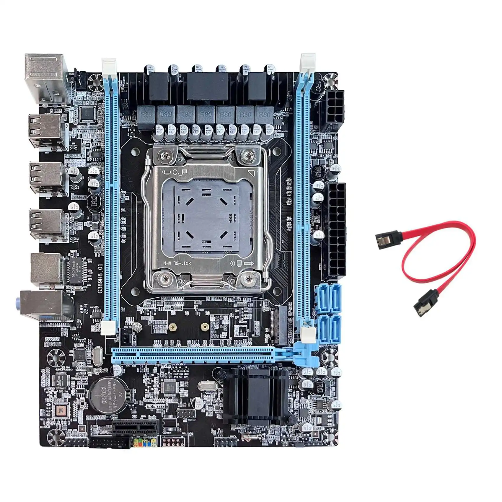 

Материнская плата X79 V389 + кабель SATA M.2 NVME LGA2011 DDR3 поддержка E5 2630 2660 2650V 2 CPU для CF LOL PUBG