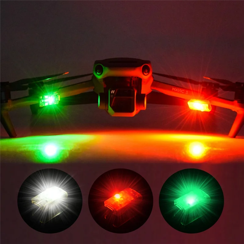 

BRDRC Drone Strobe Light for Mini 3 Pro/Air 2S/Mavic Air 2,3 Color Adjustable Anti-Collision Light, Drone Head Tail Lamp