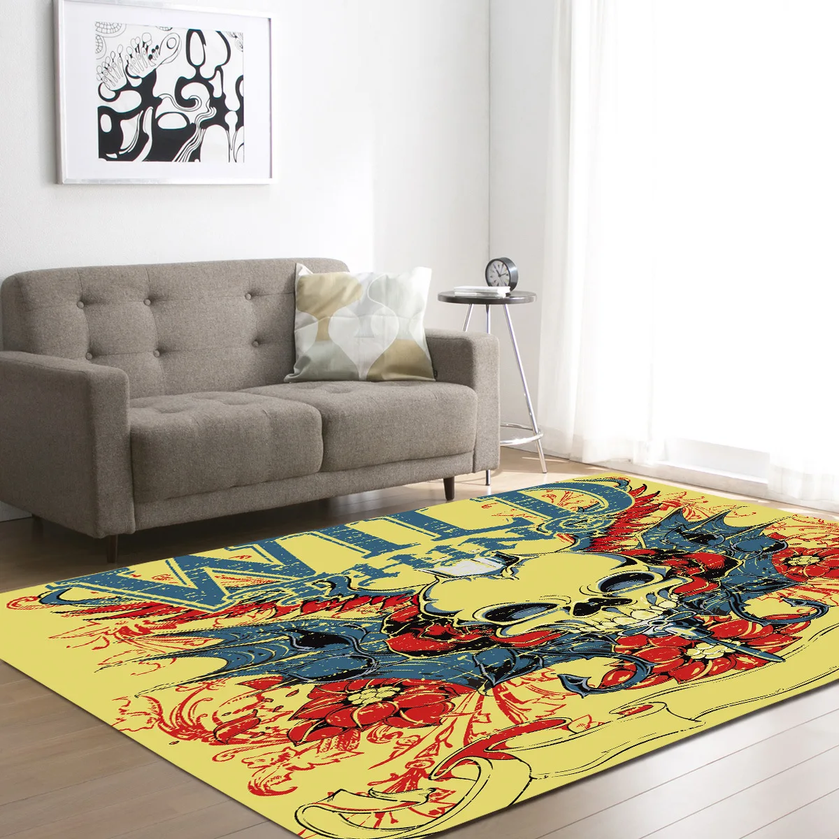 

Gothic Skull Horror Printed Carpet Home Decor Living Room Rug Anti-Slip Hallway Doormat Bedroom Rug Bathroom Kitchen Floor Mat