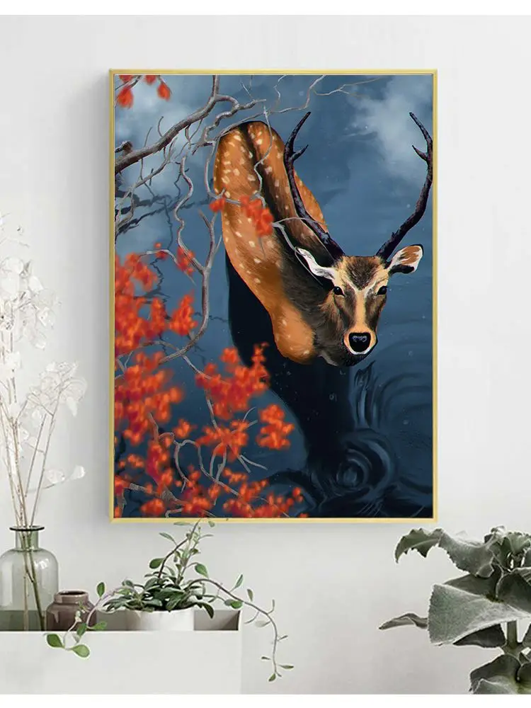 

YIBRIGHT-алмаз-живопись-олень-лес-крестиком-ручная работа-алмаз-вышивка-животное-мозаика-картинка-стразы-для дома