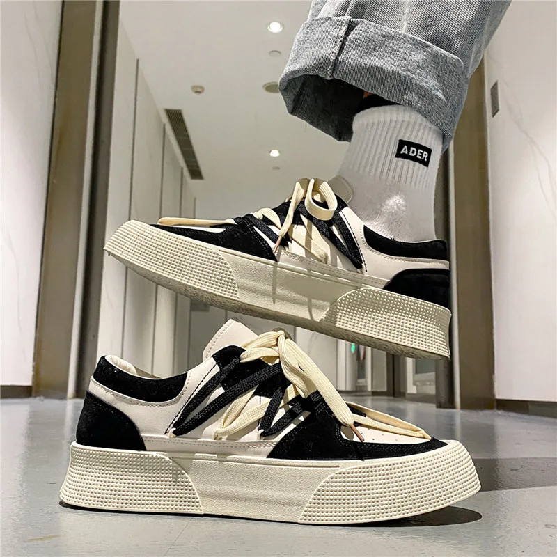 

Luxury Brand Chunky Sneakers Fashion Men Canvas Shoes Mixed Colors Breathable Mens Casual Shoes 2022 New Men Vulcanize Shoes