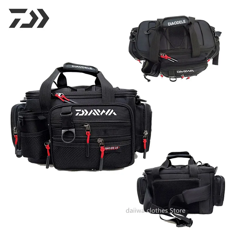 

Многофункциональная сумка для рыбалки Daiwa, вместительная холщовая поясная сумка для рыболовных приманок, снастей, 2022