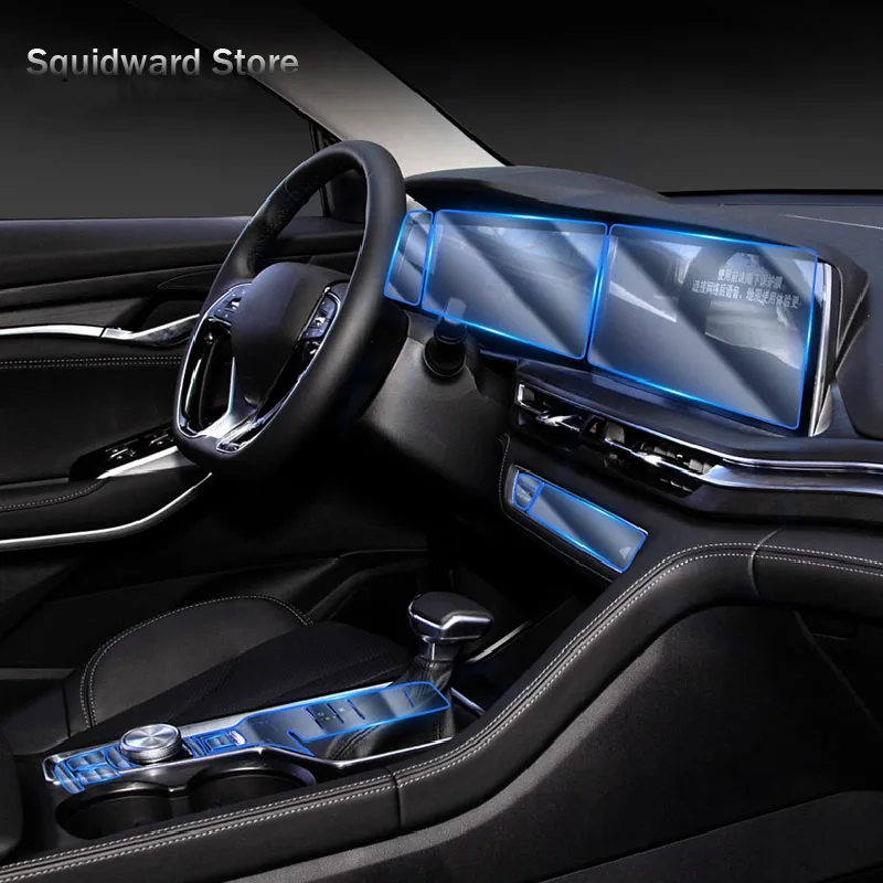 

For Changan CS75 PLUS 2021-2022 Car Interior Center console Transparent TPU Protective film Anti-scratc Repair film Accessories