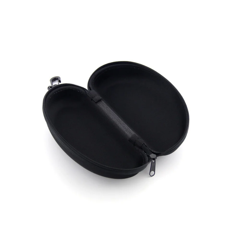 

Unisex Black Large Sunglasses Case Zipper Men Anti Pressure Glasses Pouch with Hook Women Sunglasses Organizer Storage Box