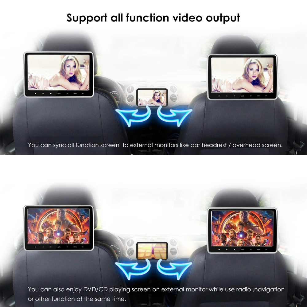 Android 10 универсальный автомобильный DVD-плеер с четырехъядерным процессором
